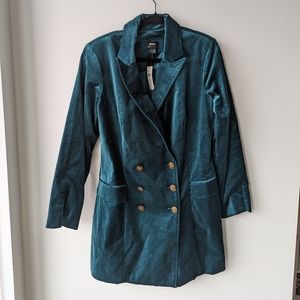 NWT Anthropologie Maeve Velvet Blazer Dress, Size 12